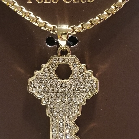 💎Diamond Key 🔑 Pendant w/Chain - Picture 2 of 5